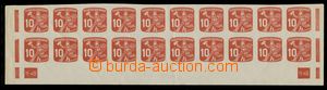 108983 - 1945 Pof.NV24, Postman 10h red, lower bnd-of-20 with plate n