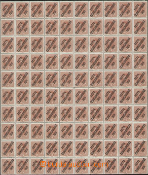 109282 -  Pof.38, Karel 15h hnědá, 100-známkový arch, TD 1b, ST I