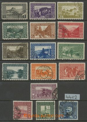 109349 - 1906 Mi.29-44, Krajinky, kompletní série, smíšené ŘZ 1