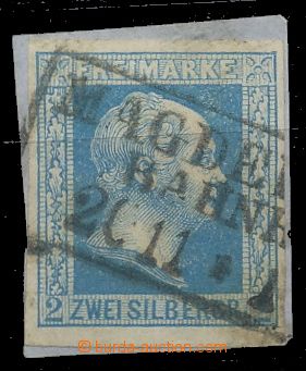 109414 - 1857 Mi.7b, Friedrich Wilhelm IV. 2Sgr, pale blue, on/for ve