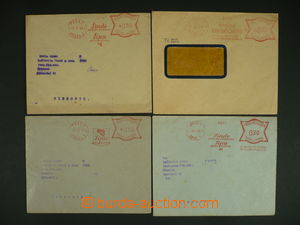 109465 - 1941-42 comp. 4 pcs of letters with meter stmp butterfly, L