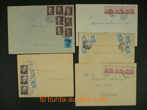 109477 - 1953 sestava 5ks dopisů, různé frankatury, dobrý stav