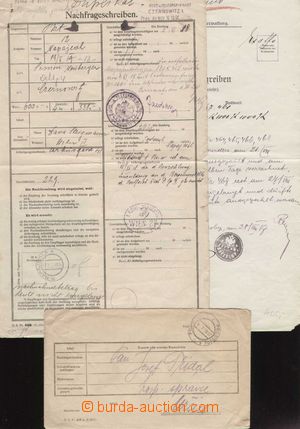109577 - 1917-20 sestava 2ks rakouských formulářů a obálky, hezk
