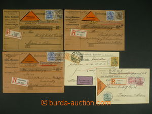 109587 - 1904-14 comp. 5 pcs of identification entires sent to Moravi
