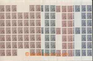 109891 - 1942 Pof.74-77, Hitler, sestava 4ks kompletních archů, kat