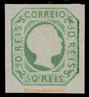 109941 - 1855 Mi.7a, King Pedro V., 50R yellow-green, wide margins, a