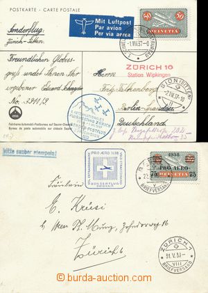 110010 - 1933-37 sestava 2ks Let-celistvostí, vyfr. zn. Mi.184 do N