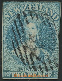 110079 - 1858 Mi.8b, Victoria 2p světle modrá, nezoubkovaná, na pr
