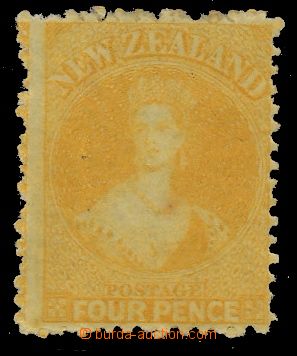 110080 - 1865 Mi.21c, Královna Viktorie 4P oranžová, ŘZ 12½,