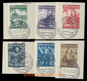 110099 - 1933 Mi.557-562, Catholics, complete set on small cut-square