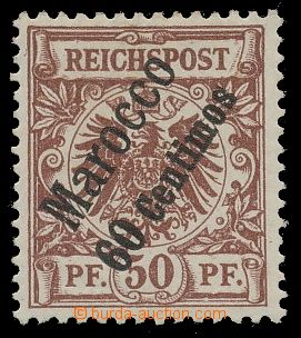 110123 - 1899 Mi.6, value 60c/50Pf brown, the first issue., mint neve