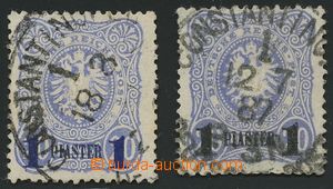 110138 - 1884 Mi.3b, postage stmp 10Pf, grey ultramarine, blue Opt 1 