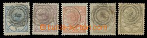 110157 - 1864 Mi.11-15, Crown in oval, complete set, included to sum 
