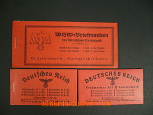 110302 - 1933-41 comp. 3 pcs of stamp booklets, H-Blatt 93 (Mi.512, 5