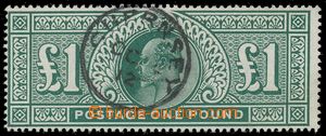 110435 - 1902 Mi.118A, Edvard VII., hodnota 1£ zelená, hezký s