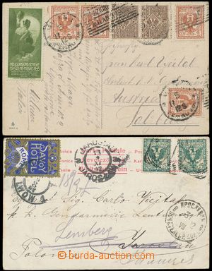 110775 - 1902-06 ITALY  sestava 2ks pohlednic do ciziny, s propagačn