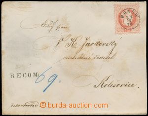 110783 - 1878 R-dopis do Kolešovic vyfr. zn. 5Kr vpředu + 2x 5Kr vz