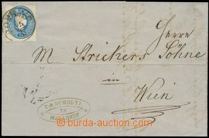 110785 - 1863 skládaný firemní dopis do Vídně, vyfr. zn. 15Kr Mi