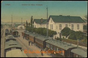 110813 - 1917 ČESKÁ LÍPA (Leipa) - nádraží, vlak; prošlá, dob