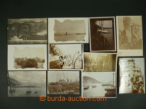 110840 - 1914-17 lodě, posádka, sestava 11ks pohlednic a fotografi