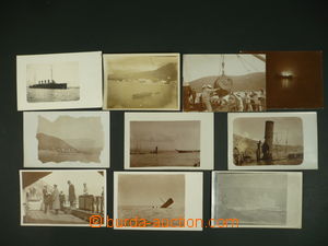 110843 - 1914-17 lodě, posádka, sestava 8ks pohlednic a 2ks fotogra