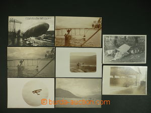 110848 - 1915-17 hydroplány, vzducholoď, sestava 8ks pohlednic, na 