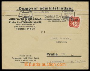 111158 - 1939 dopis v místě vyfr. zn. Pof.OT1, SR PRAHA/ 19.XII.39,