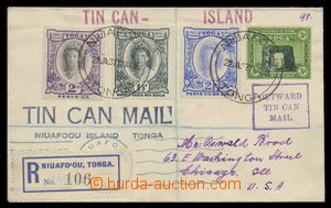 111163 - 1937 plechovková pošta, R-dopis vyfr. zn. Mi.43, 54, 55, 5