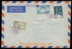 111400 - 1958 Let-dopis do ČSR vyfr. zn. Mi.136, 140, 144, Sputnik, 