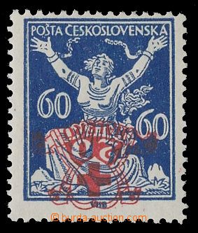 111488 -  PLATE PROOF Liberated Republic 60h blue, red inverted addit