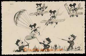 111504 - 1936 Mickey Mouse, propagační pohlednice z leteckého dne,