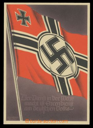 111510 - 1938 vlajka se svastikou; VF, nepoužitá, výborný stav