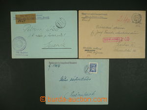 111551 - 1946-47 SNB  sestava 3ks dopisů z různých stanic SNB, 1x 