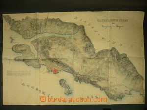 111567 - 1840 DUBROVNIK (Ragusa), ručně kreslená a kolorovaná map