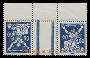 111581 -  Pof.157TBb, 60h blue, wide opposite facing pair with upper 