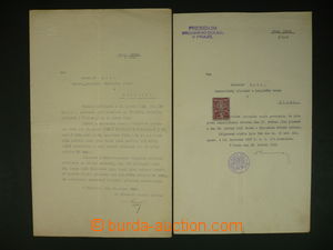 111593 - 1925-32 SOUDNICTVÍ  sestava 2ks dokumentů na jméno Jarosl