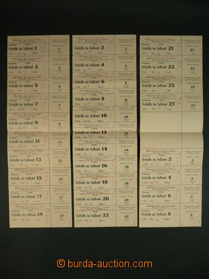 111605 - 1949 PLZEŇ / DIVADLO 3x 10-blok nepoužitých vstupenek, na