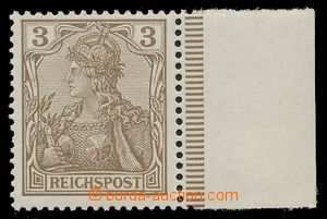 111618 - 1900 Mi.54b, Germania 3Pf sienna, marginal piece, certificat