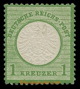 111621 - 1872 Mi.23b, German Eagle in circle 1 Kr green, certificate 