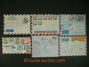 111700 - 1956-61 comp. 6 pcs of Reg and airmail letter to Czechoslova