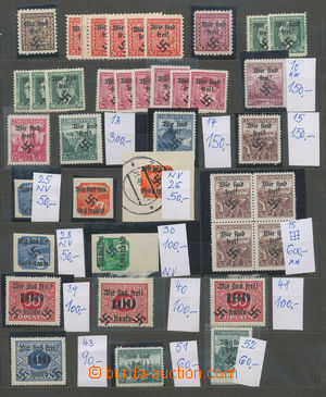 111909 - 1938 RUMBURG  sestava 42ks známek, z toho 7x na výstřižc