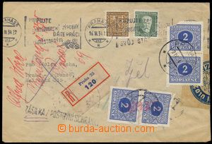 112025 - 1934 POŠTOVNÍ ÚLOŽNA PRAHA  R-dopis do Bubenče z pošto
