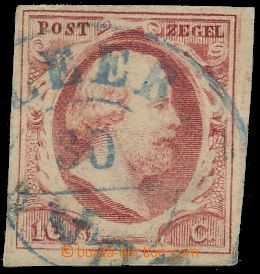 112036 - 1852 Mi.2, Král Willem III., hodnota 10c karmínová, velmi