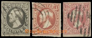 112038 - 1852 Mi.1d, 2a, 2f,  Grand Duke Willem III., comp. 3 pcs of 