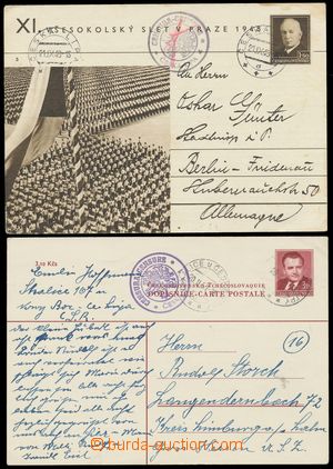 112048 - 1948-51 comp. 2 pcs of PC, CDV90/3 and 96, both to Germany, 