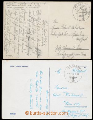 112051 - 1939 OBSAZENÍ ČSR  sestava 2ks pohlednic z Brna, DR FP/ 3.