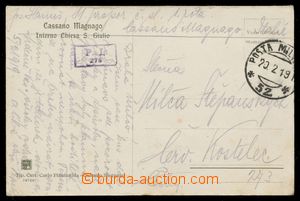 112131 - 1919 ITÁLIE  pohlednice do Čech, DR POSTA MILITARE 52/ 20.