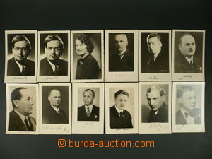 112199 - 1935 sestava 12ks pohlednic s podpisy, HAIS-TÝNECKÝ Josef 