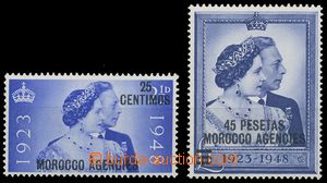 112350 - 1948 MOROCCO  Mi.147-148, Stříbrná svatba, kat. 25€