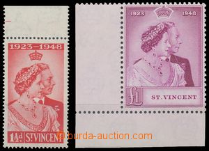 112364 - 1948 Mi.136-137, Silver Jubilee, stamps with margin, c.v.. 3